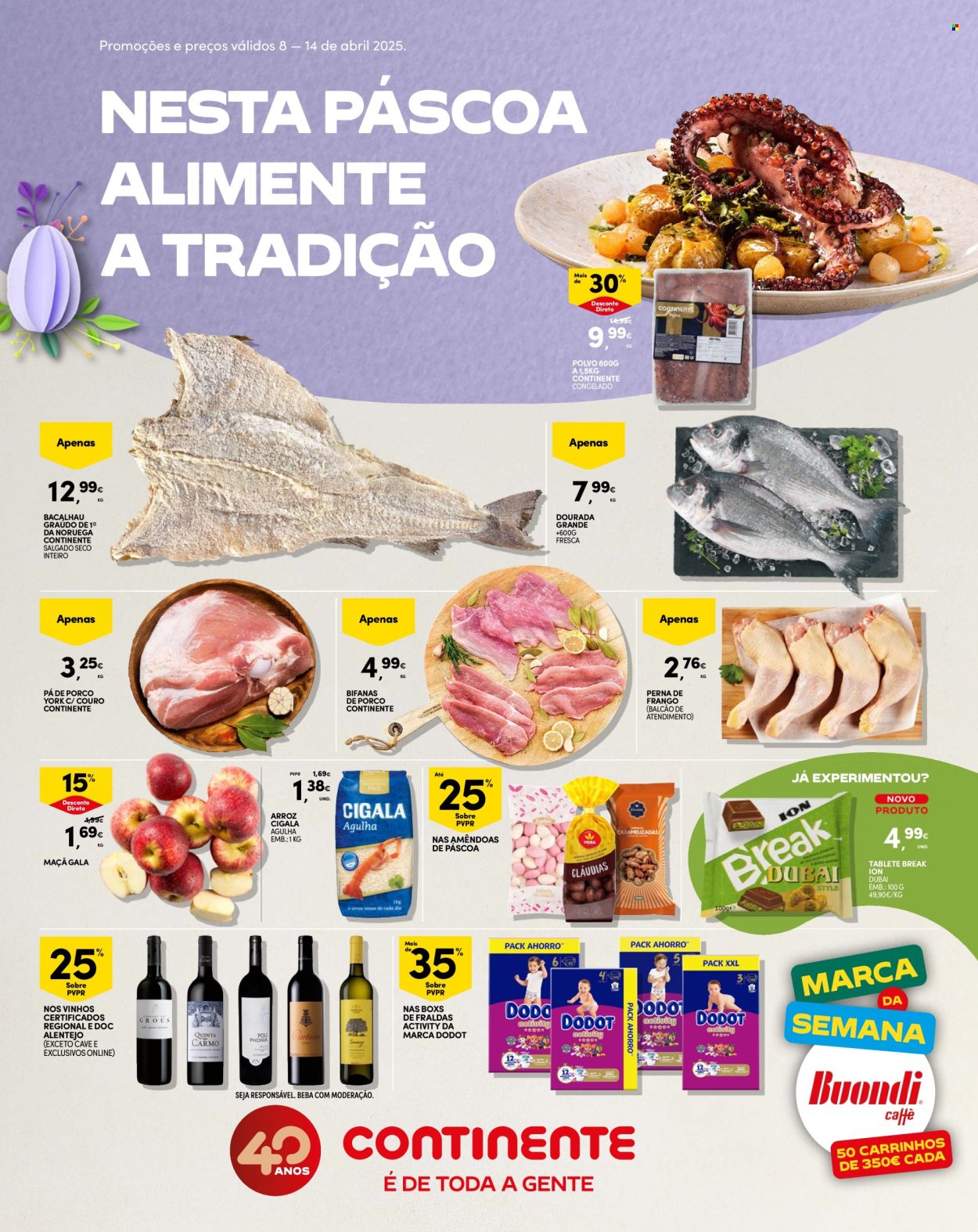 Folheto Continente Modelo - 8.4.2025 - 14.4.2025. Página 1