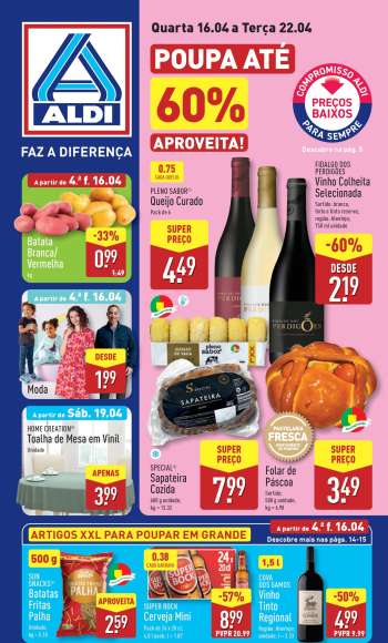 Folheto Aldi - 16.4.2025 - 22.4.2025.