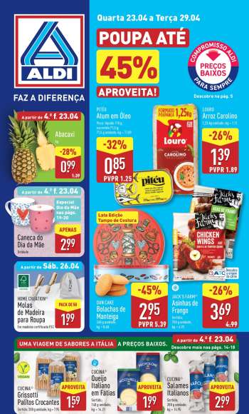 Folheto Aldi - 23.4.2025 - 29.4.2025.