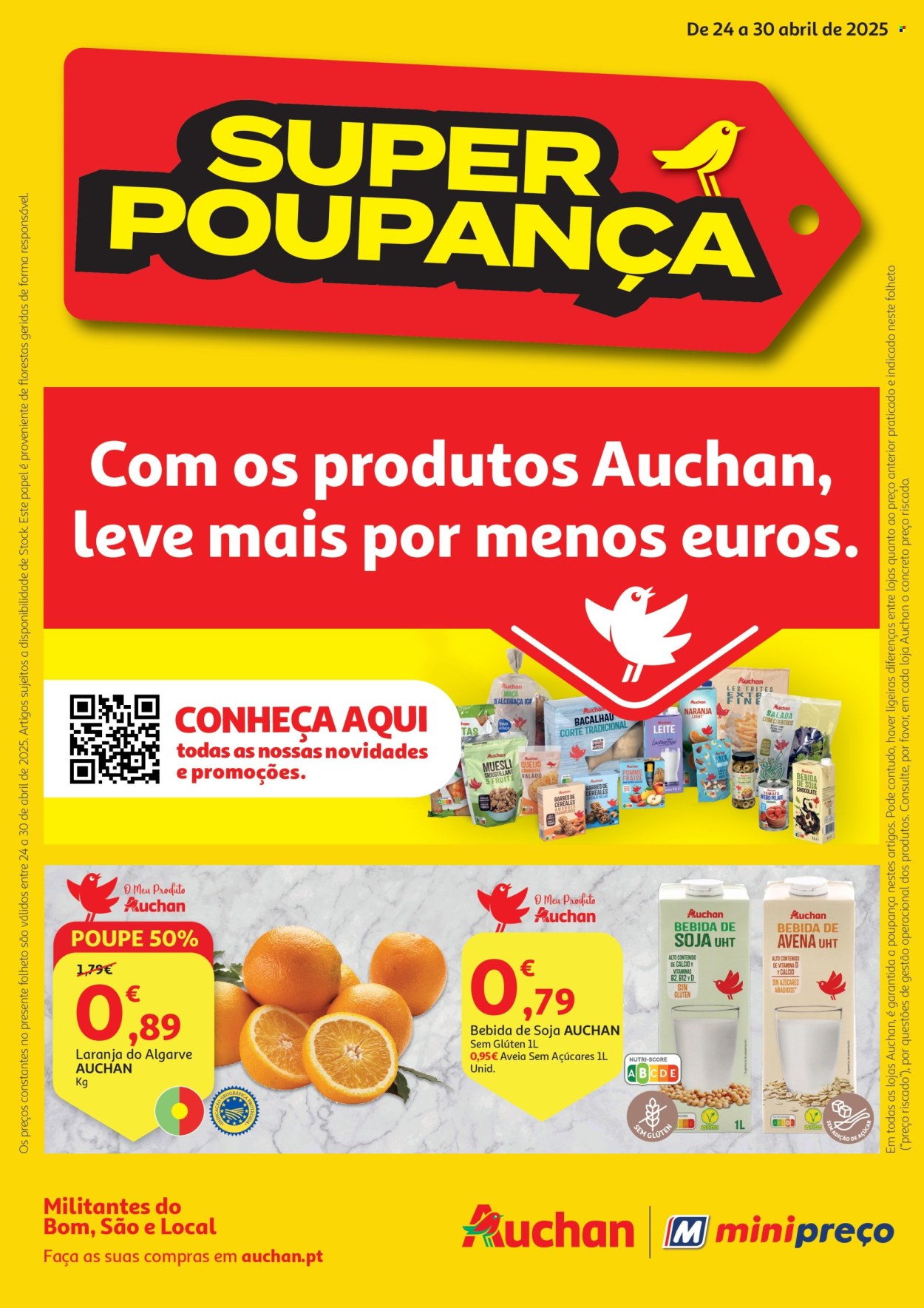 Folheto Auchan - 24.4.2025 - 30.4.2025. Página 1