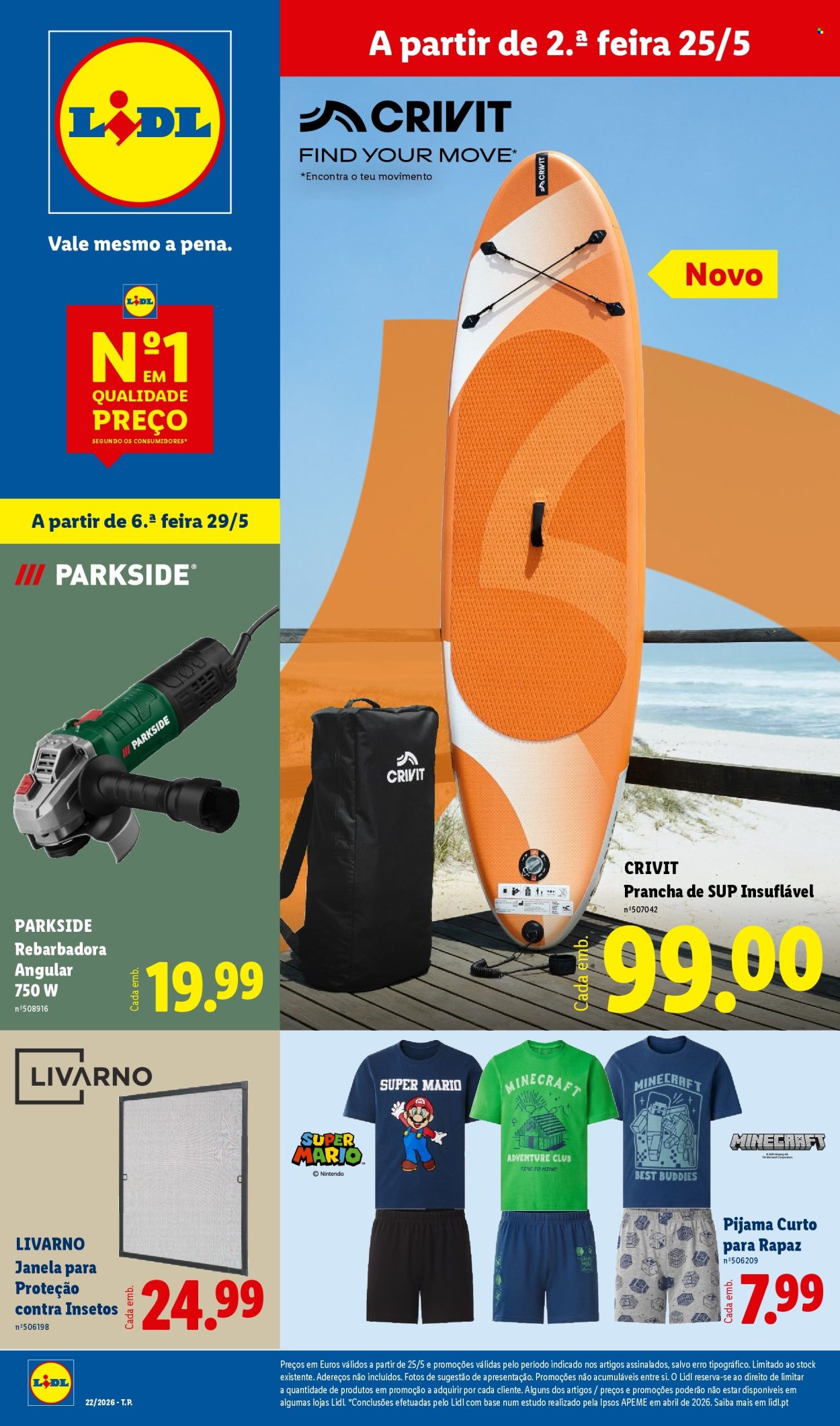 Folheto Lidl - 25.5.2026 - 29.5.2026. Página 1