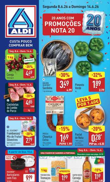 Folheto Aldi - 8.6.2026 - 14.6.2026.