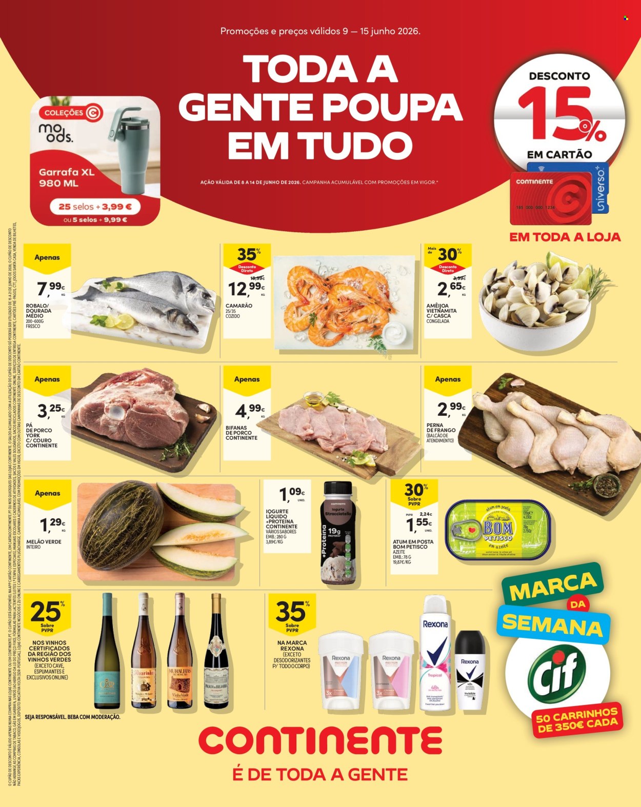 Folheto Continente Modelo - 9.6.2026 - 15.6.2026. Página 1