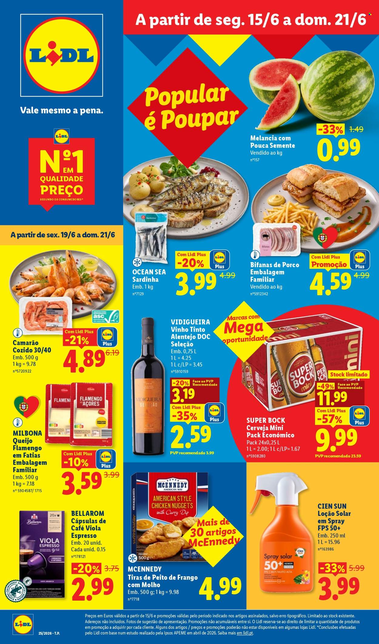 Folheto Lidl - 15.6.2026 - 21.6.2026. Página 1