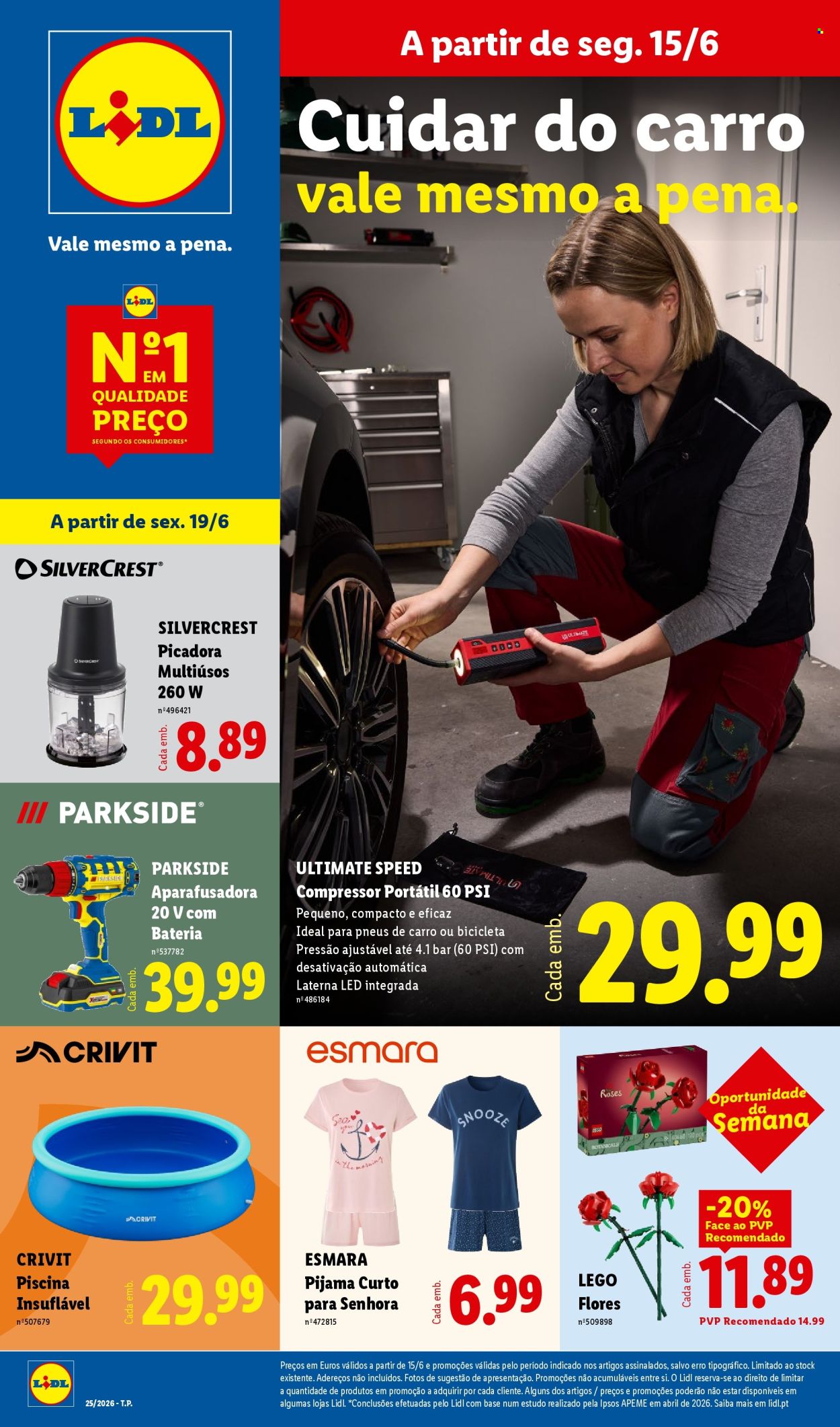 Folheto Lidl - 15.6.2026 - 19.6.2026. Página 1