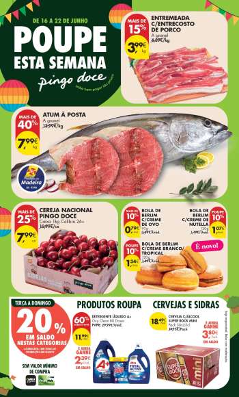Folheto Pingo Doce - 16.6.2026 - 22.6.2026.