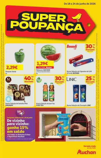 Folheto Auchan - 18.6.2026 - 24.6.2026.