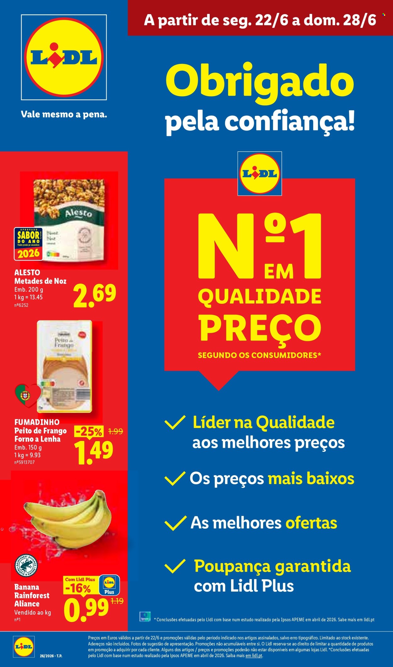 Folheto Lidl - 22.6.2026 - 28.6.2026. Página 1