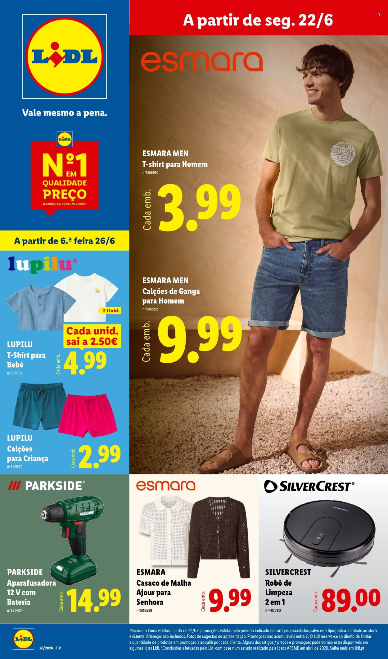 Folheto Lidl - 22.6.2026 - 26.6.2026. Página 1