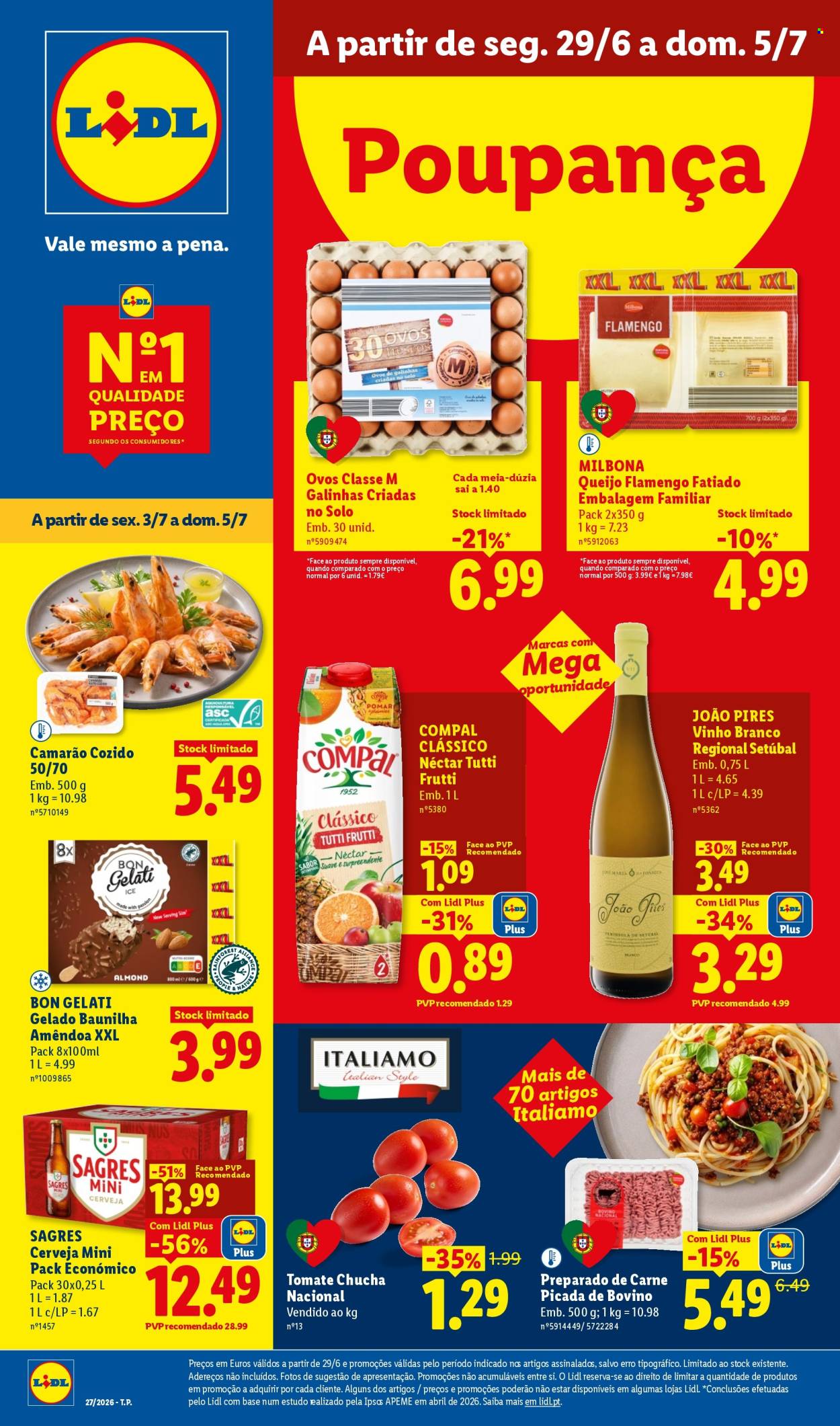 Folheto Lidl - 29.6.2026 - 5.7.2026. Página 1