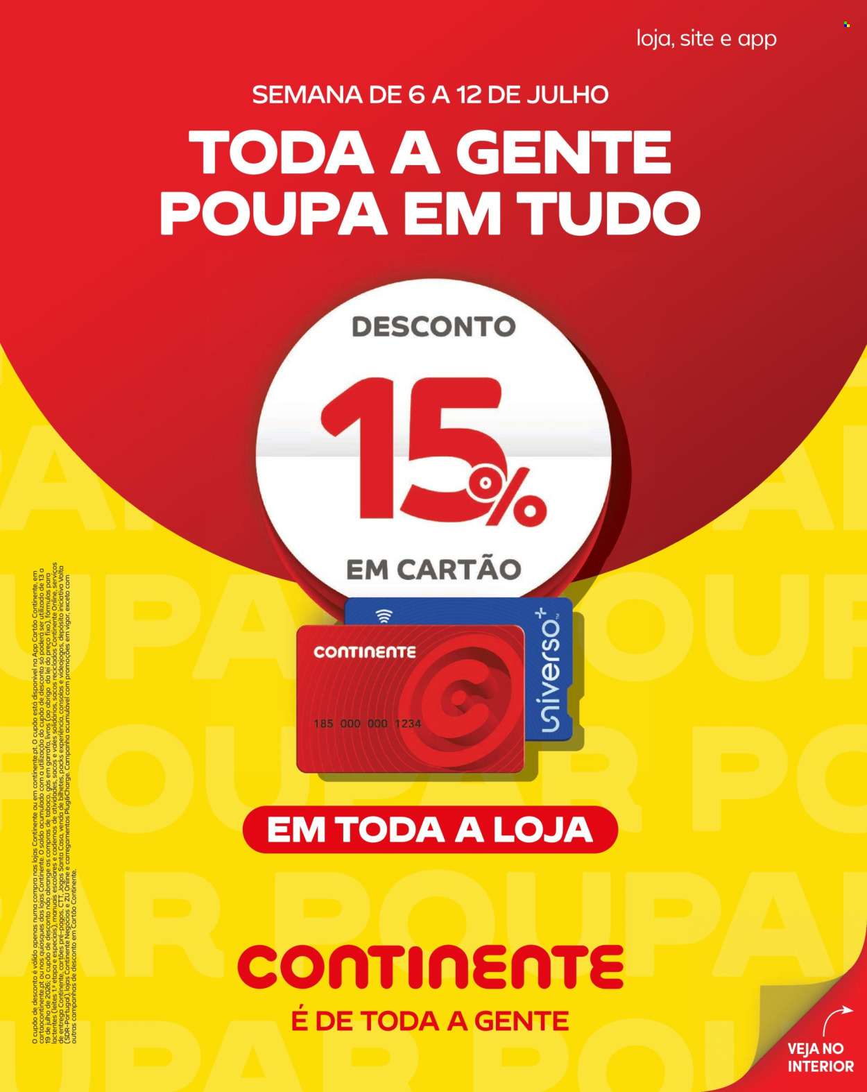 Folheto Continente Modelo - 7.7.2026 - 13.7.2026. Página 1