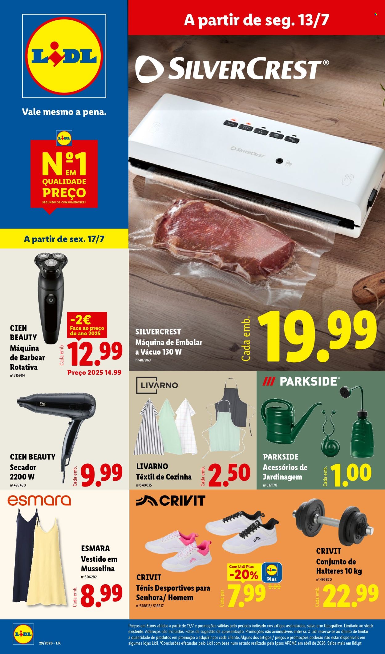 Folheto Lidl - 13.7.2026 - 17.7.2026. Página 1