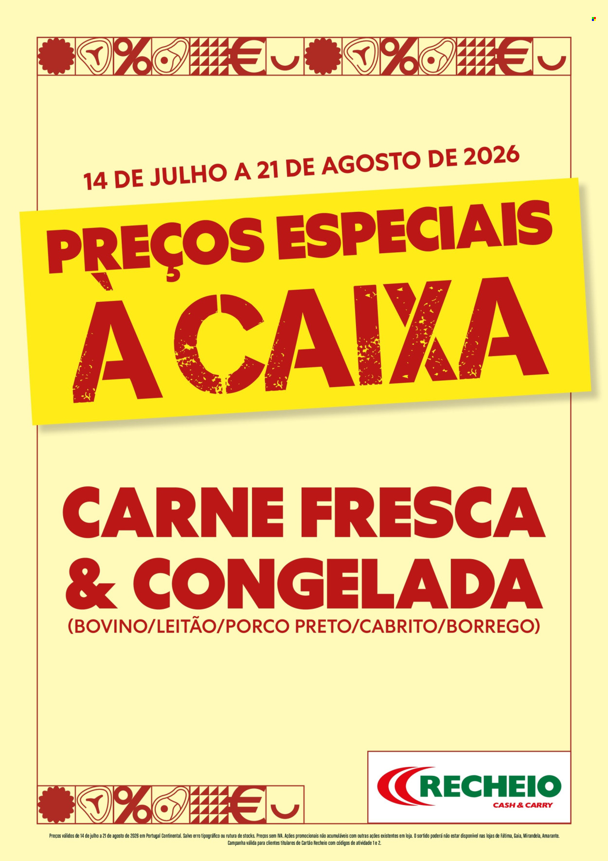 Folheto Recheio - 14.7.2026 - 21.8.2026. Página 1