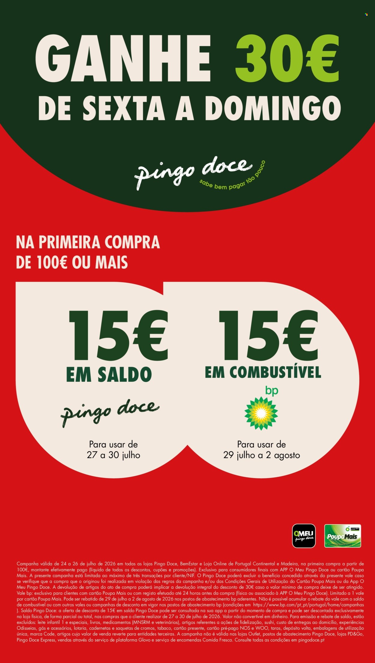 Folheto Pingo Doce - 24.7.2026 - 27.7.2026. Página 1
