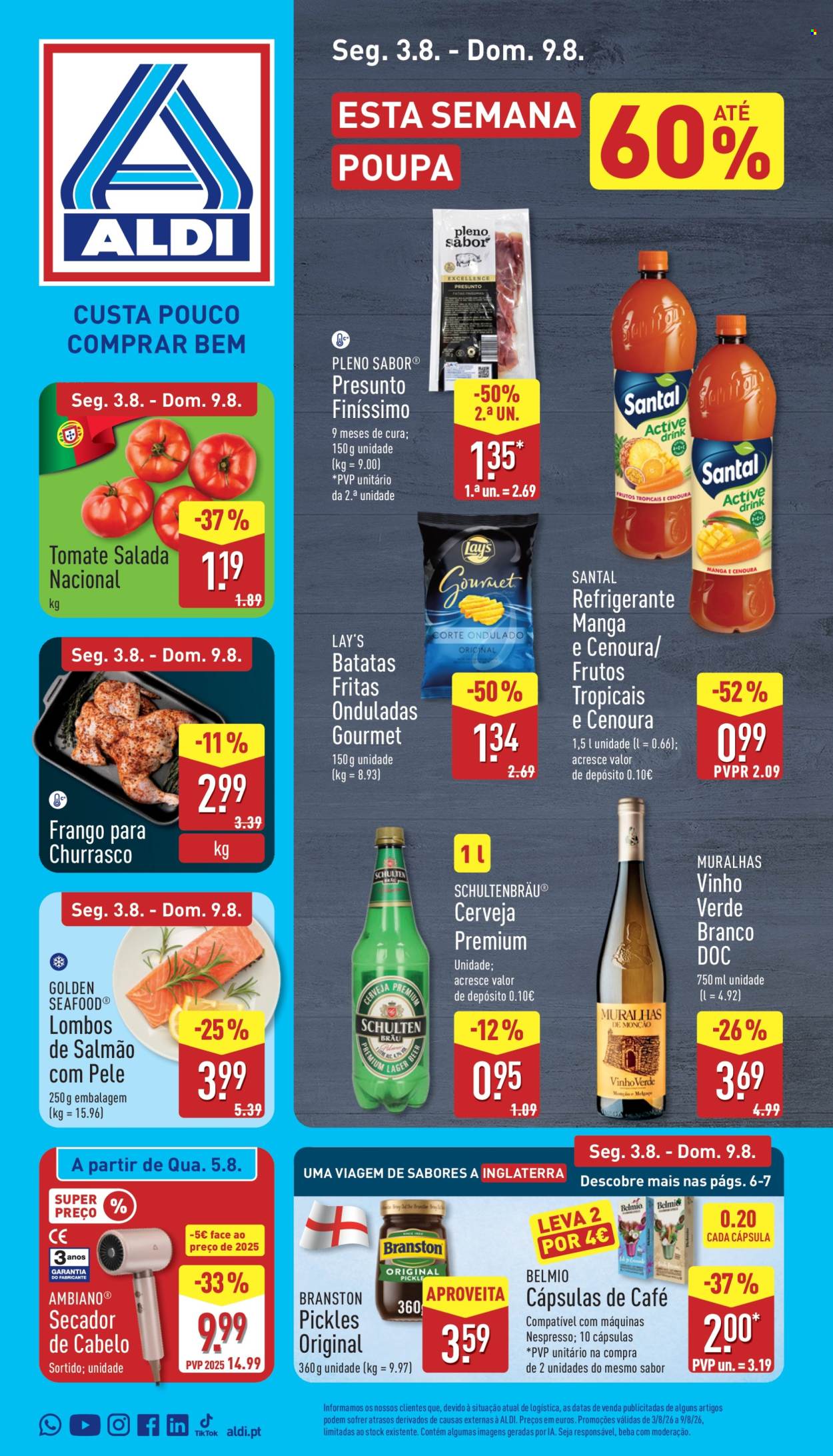 Folheto Aldi - 3.8.2026 - 9.8.2026. Página 1
