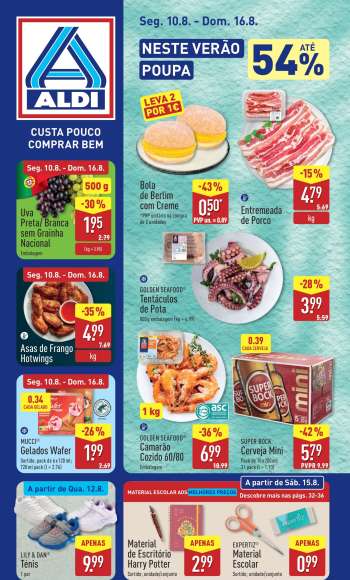 Folheto Aldi - 10.8.2026 - 16.8.2026.