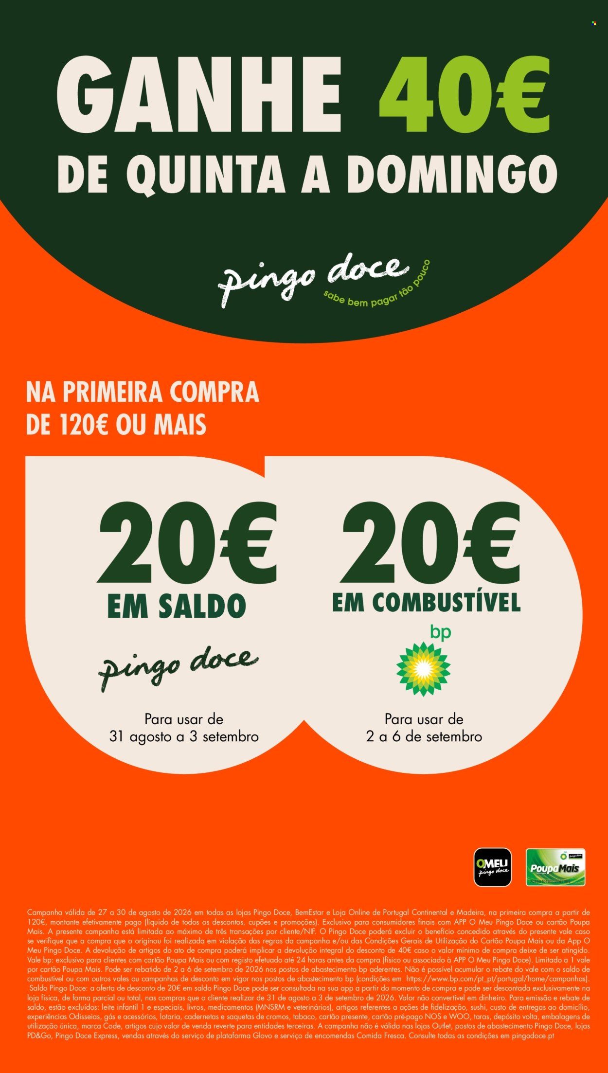Folheto Pingo Doce - 28.8.2026 - 31.8.2026. Página 1