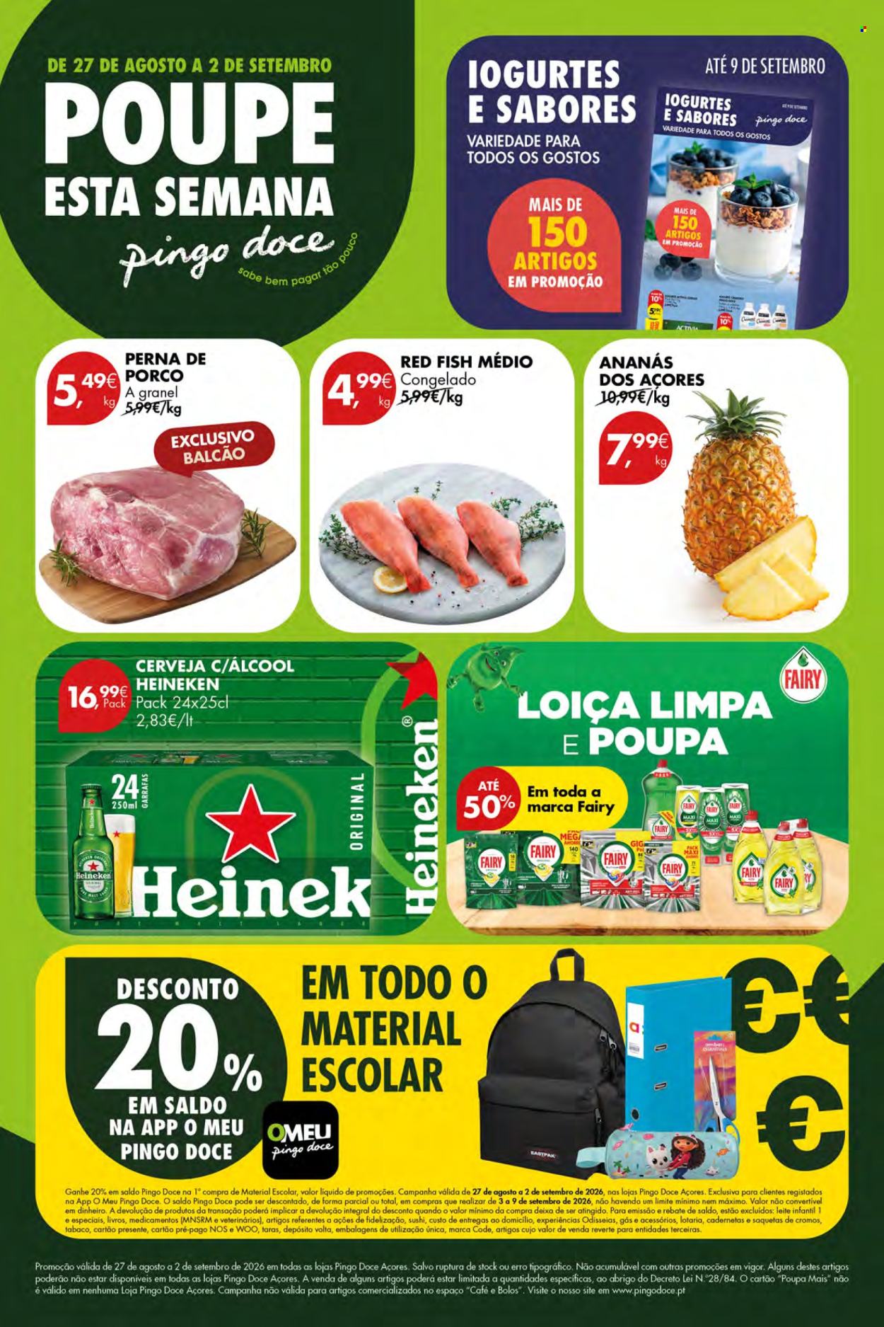 Folheto Pingo Doce - 27.8.2026 - 2.9.2026. Página 1