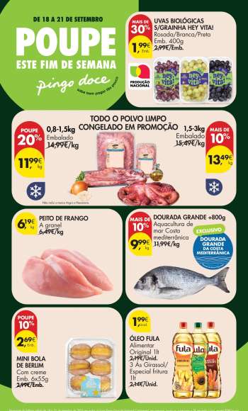 Folheto Pingo Doce - 18.9.2026 - 21.9.2026.