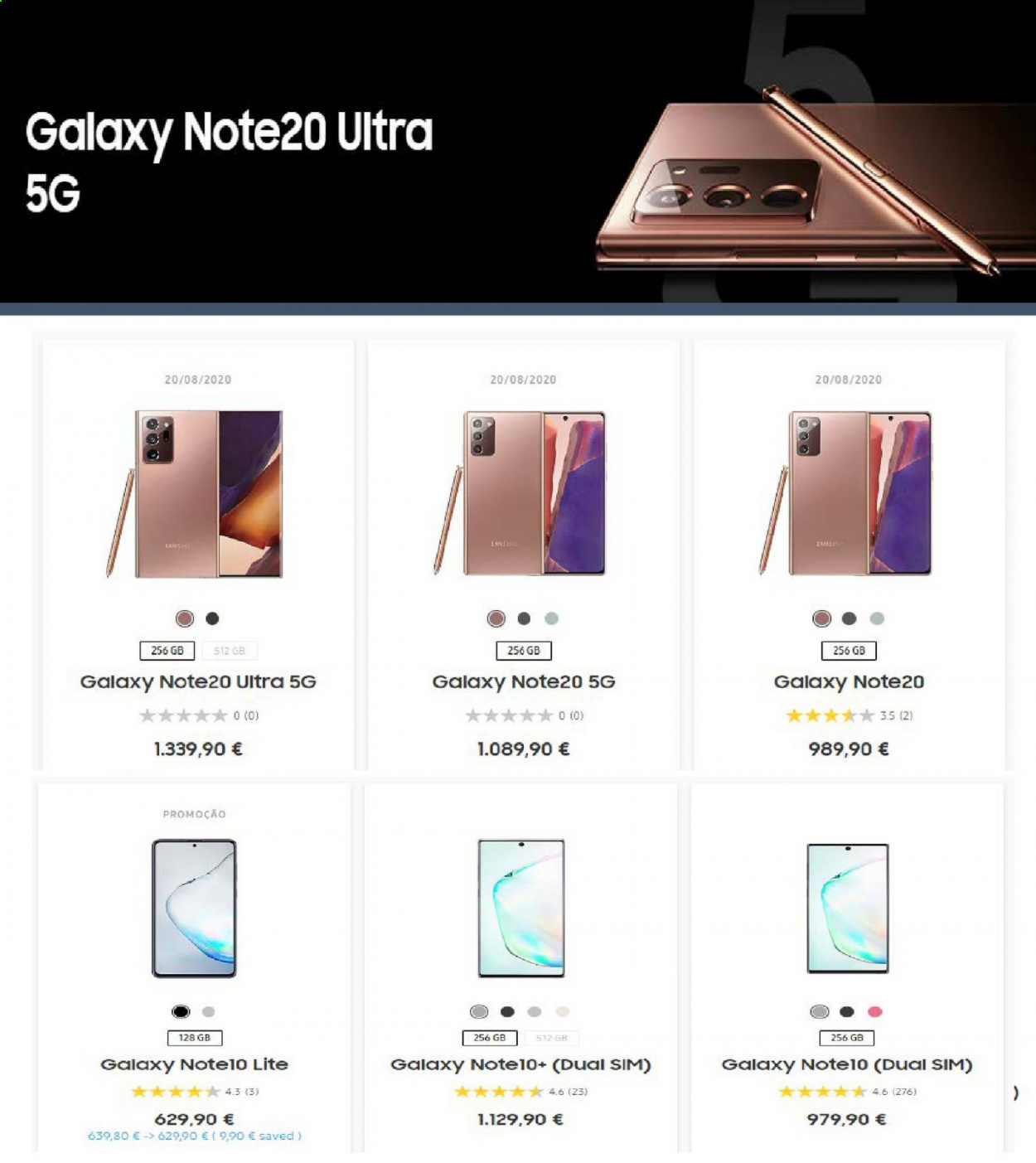 thumbnail - Folheto Samsung - Produtos em promoção - Samsung Galaxy. Página 2.