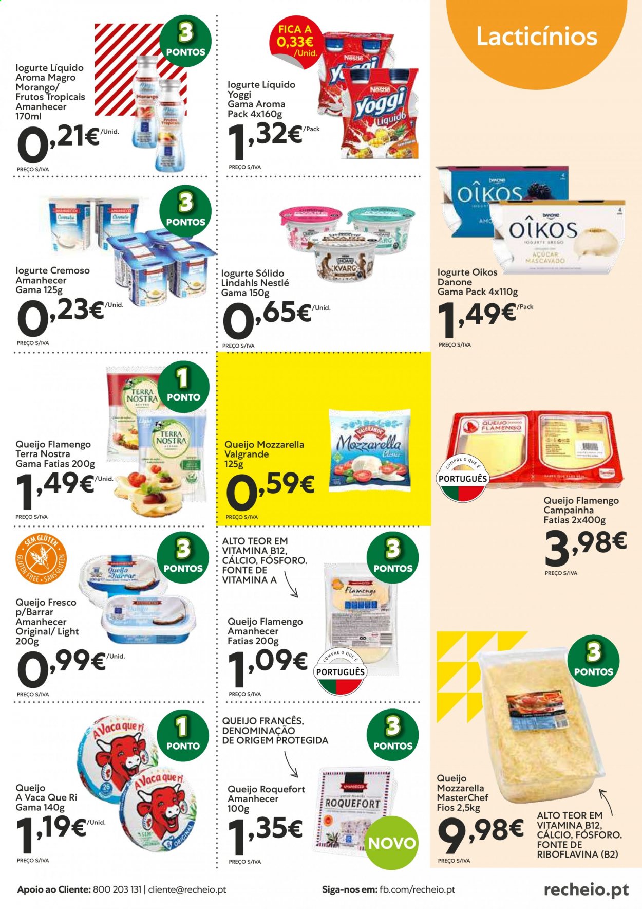 thumbnail - Folheto Recheio - 19.1.2021 - 1.2.2021 - Produtos em promoção - queijo, roquefort, mozzarella, iogurte, Danone, iogurte líquido, Nestlé. Página 5.
