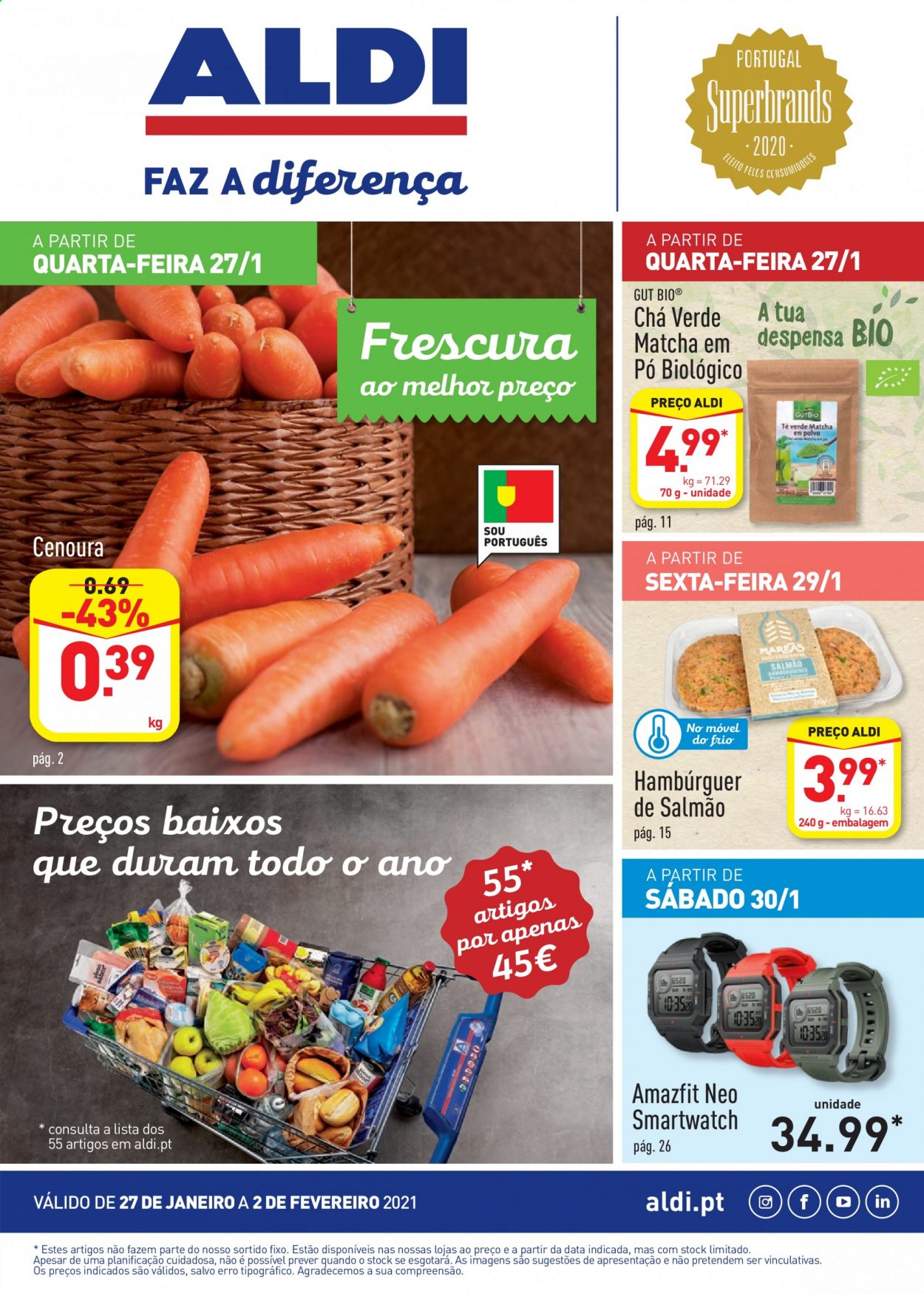 Folheto Aldi - 27.1.2021 - 2.2.2021. Página 1