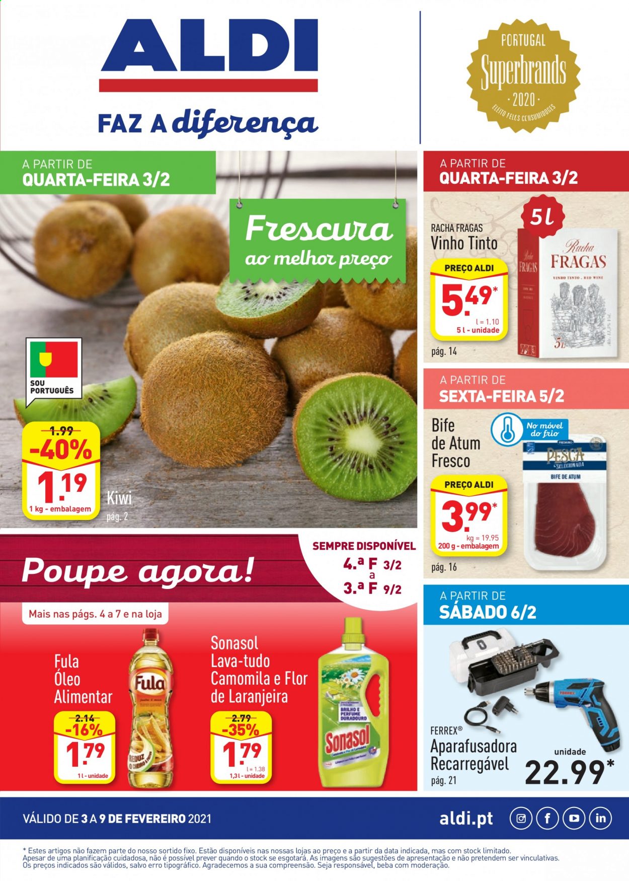 Folheto Aldi - 3.2.2021 - 9.2.2021. Página 1