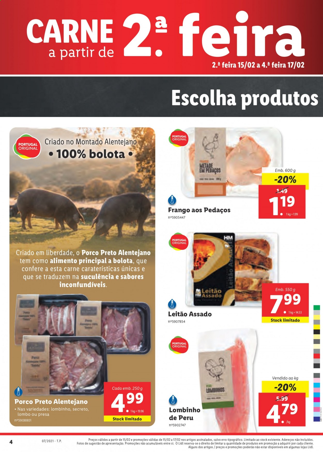 thumbnail - Folheto Lidl - 15.2.2021 - 21.2.2021 - Produtos em promoção - lombo, carne, leitão assado. Página 4.