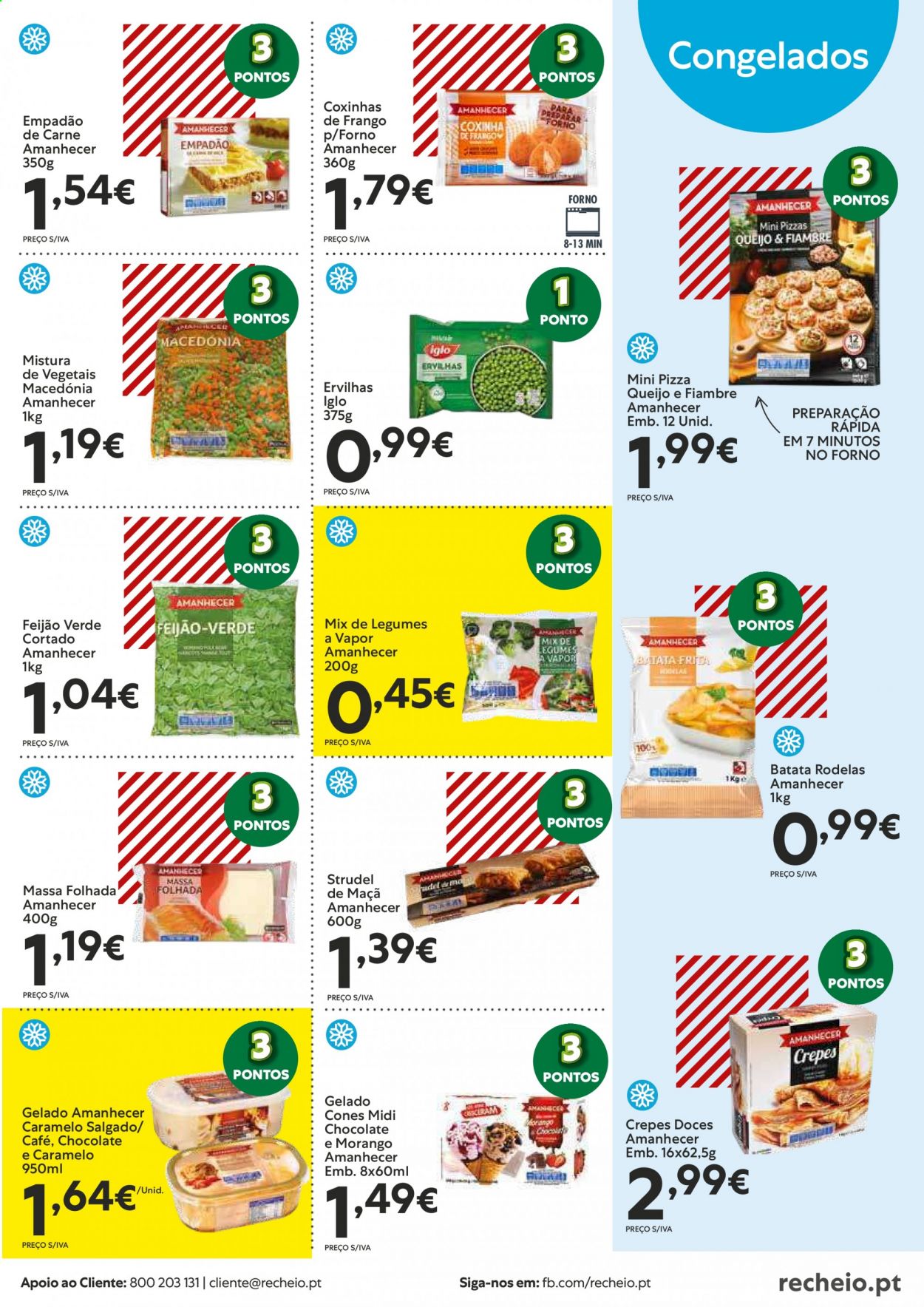 thumbnail - Folheto Recheio - 16.2.2021 - 1.3.2021 - Produtos em promoção - batata, feijão verde, legumes, feijão, Iglo, pizza, chocolate, café. Página 11.