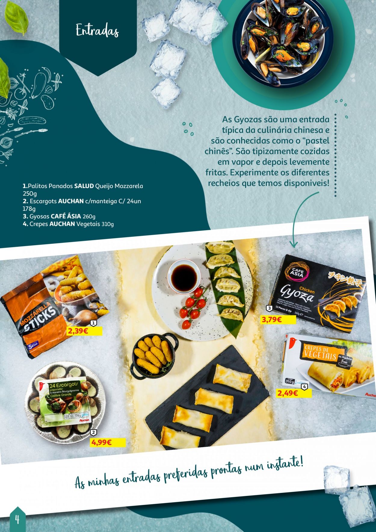 thumbnail - Folheto Auchan - 17.2.2021 - 28.2.2021 - Produtos em promoção - queijo, mozzarella, manteiga, café. Página 4.