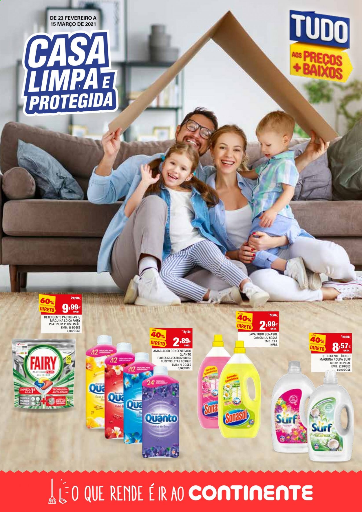 Folheto Continente Modelo - 23.2.2021 - 15.3.2021. Página 1