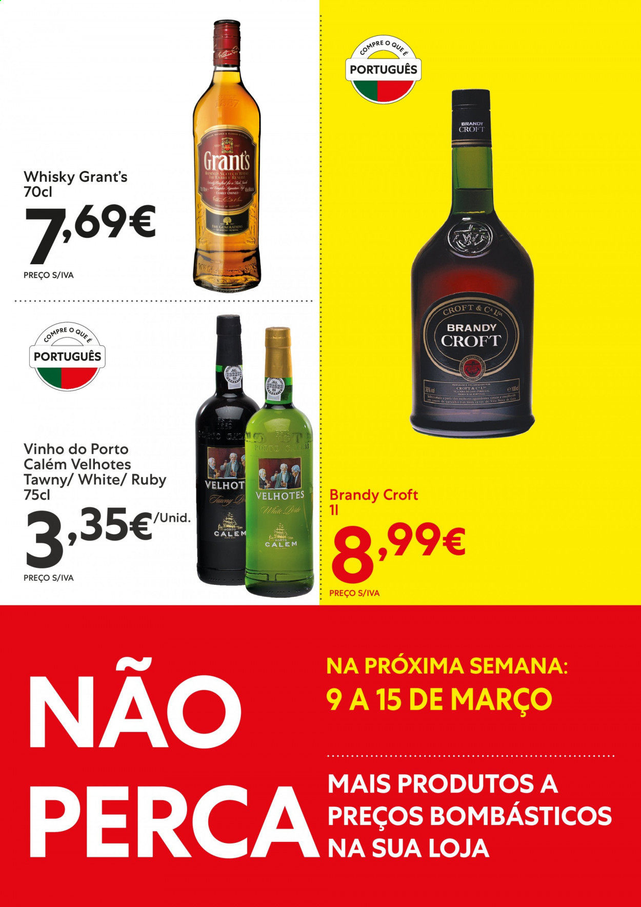 thumbnail - Folheto Recheio - 23.2.2021 - 1.3.2021 - Produtos em promoção - vinho, vinho do Porto, Grant‘s, whiskey, brandy. Página 4.
