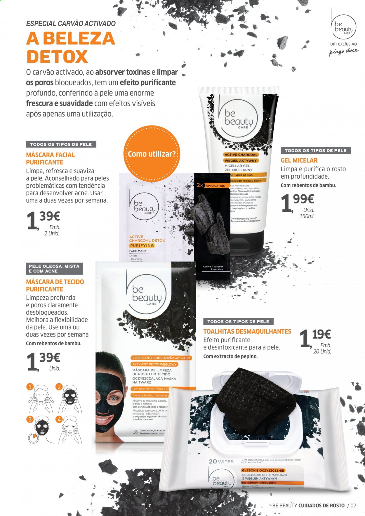 thumbnail - Folheto Pingo Doce - Produtos em promoção - rebentos de bambu, toalha umedecida, máscara, máscara facial. Página 7.