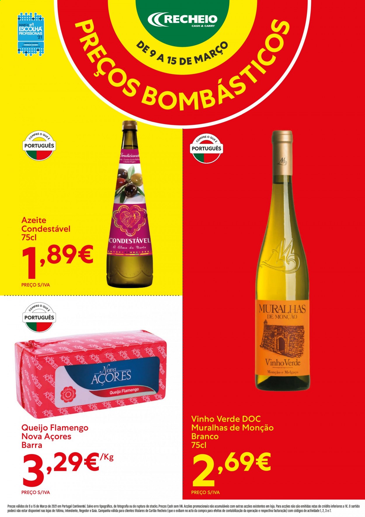 thumbnail - Folheto Recheio - 9.3.2021 - 15.3.2021 - Produtos em promoção - azeite de oliva, vinho. Página 1.