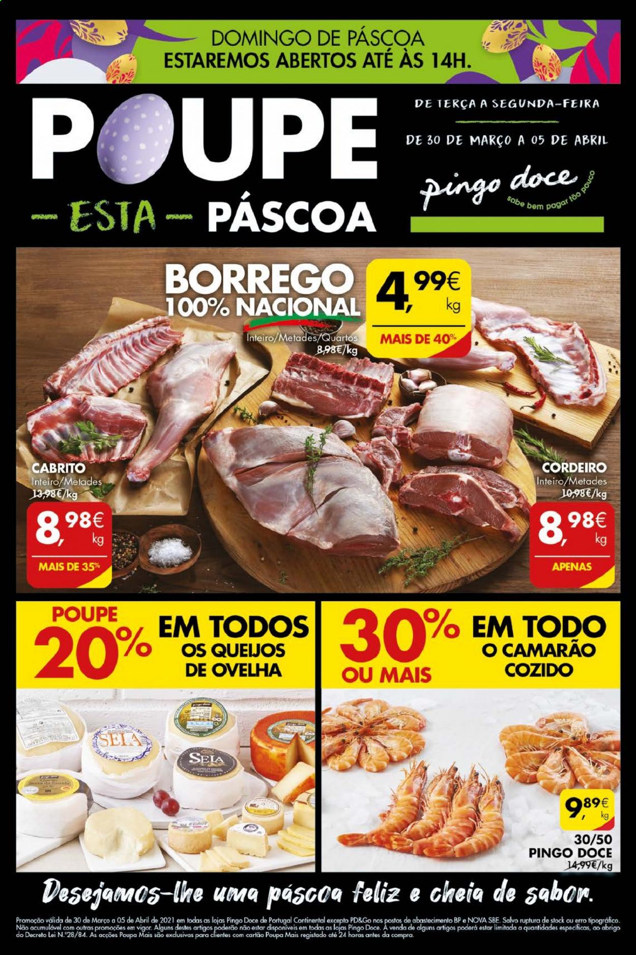 Folheto Pingo Doce - 30.3.2021 - 5.4.2021. Página 1