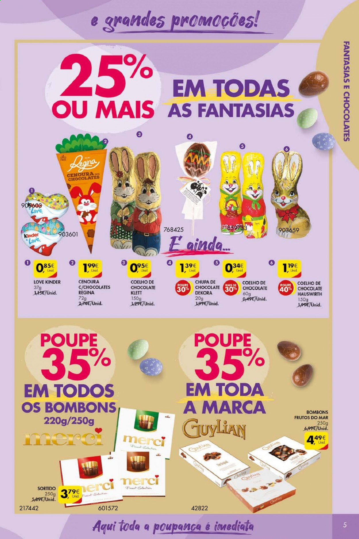 thumbnail - Folheto Pingo Doce - 30.3.2021 - 5.4.2021 - Produtos em promoção - cenoura, frutos do mar, Kinder, chocolate, bombom. Página 5.