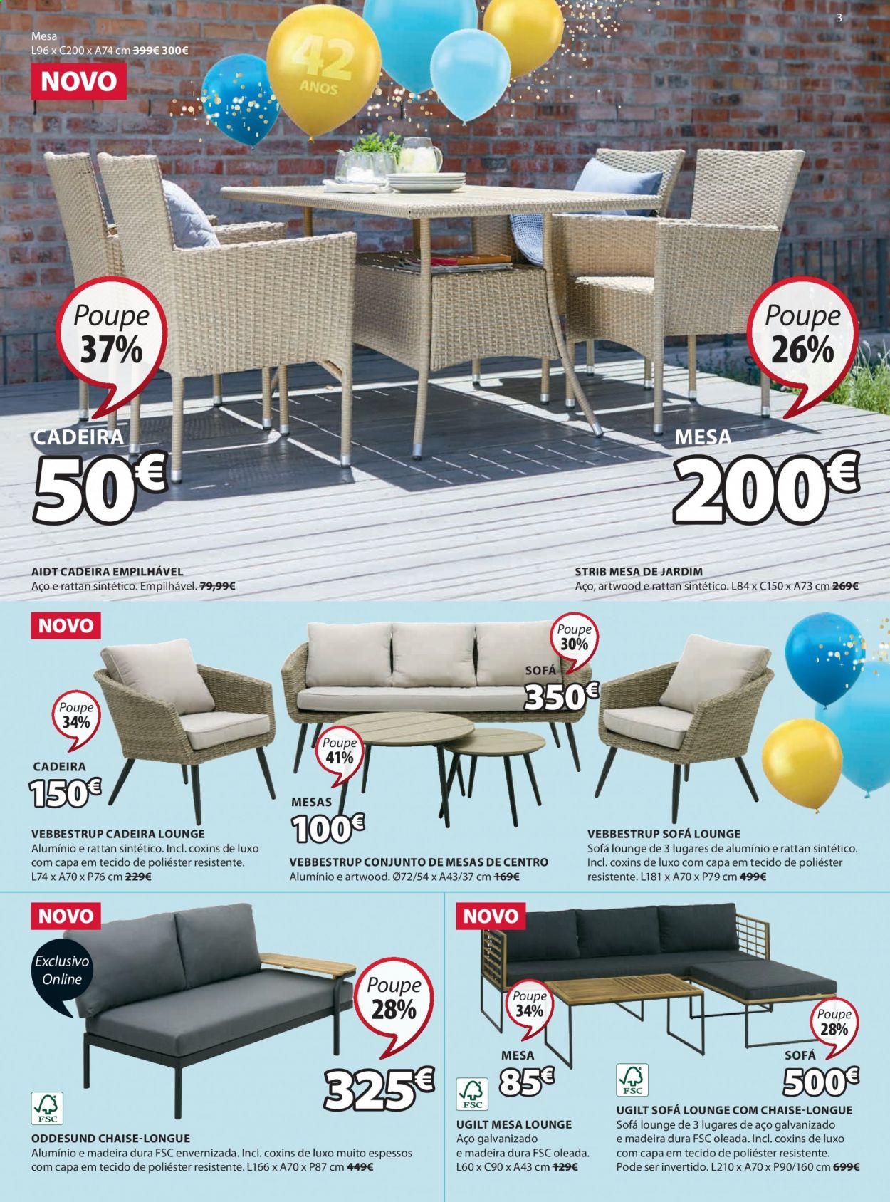 thumbnail - Folheto Jysk - 8.4.2021 - 21.4.2021 - Produtos em promoção - cadeira, chaise-longue, sofá. Página 3.