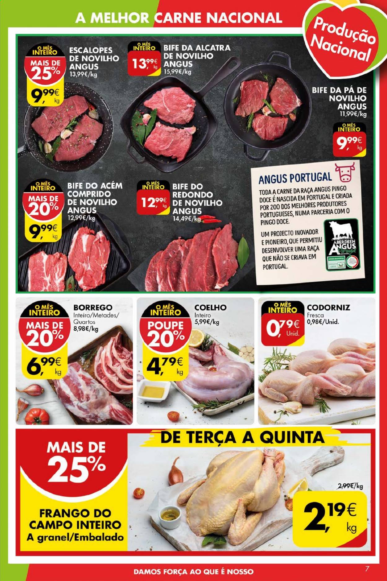 thumbnail - Folheto Pingo Doce - 13.4.2021 - 19.4.2021 - Produtos em promoção - bife, frango, alcatra. Página 7.