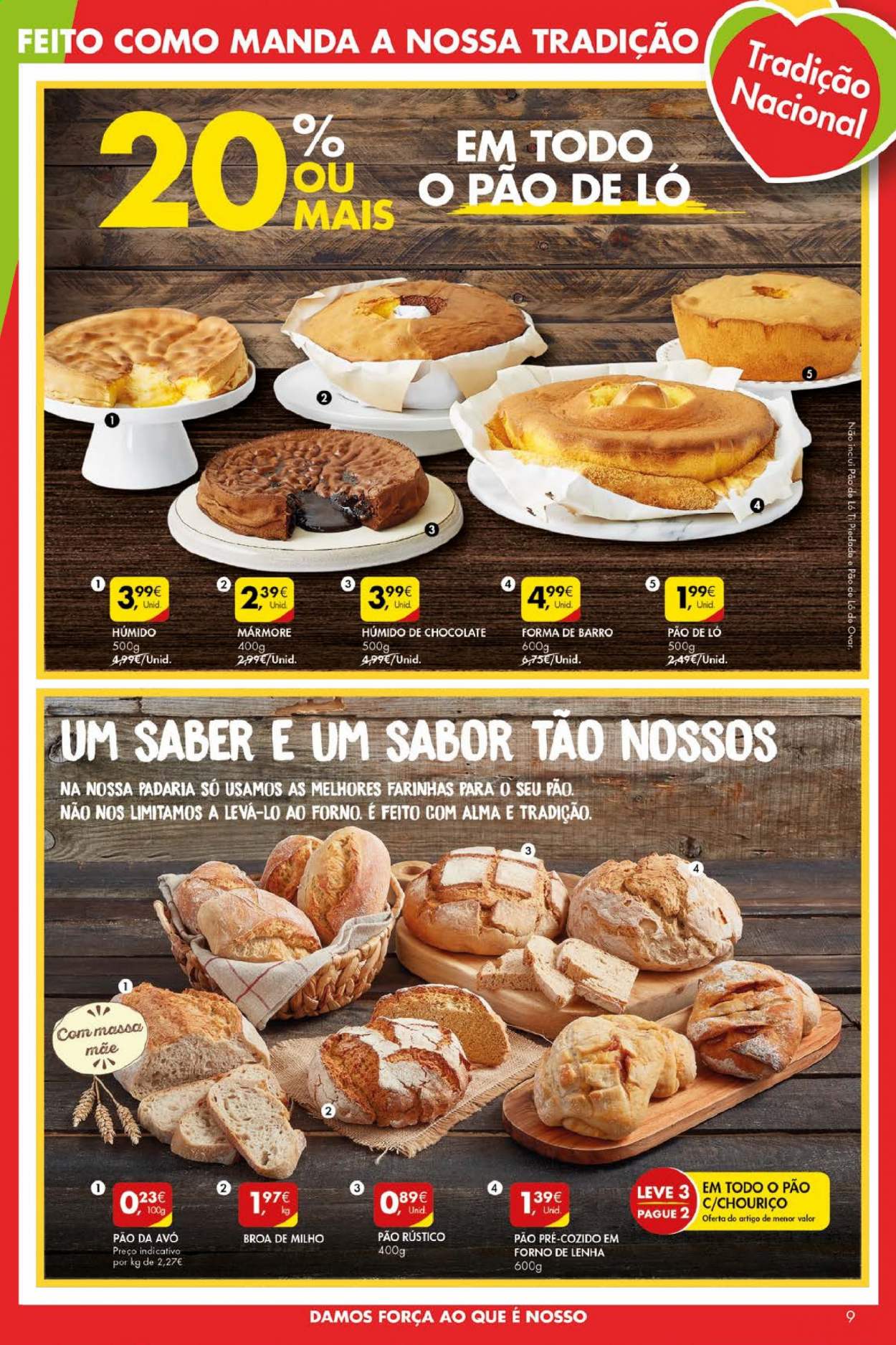 thumbnail - Folheto Pingo Doce - 13.4.2021 - 19.4.2021 - Produtos em promoção - pão de ló. Página 9.