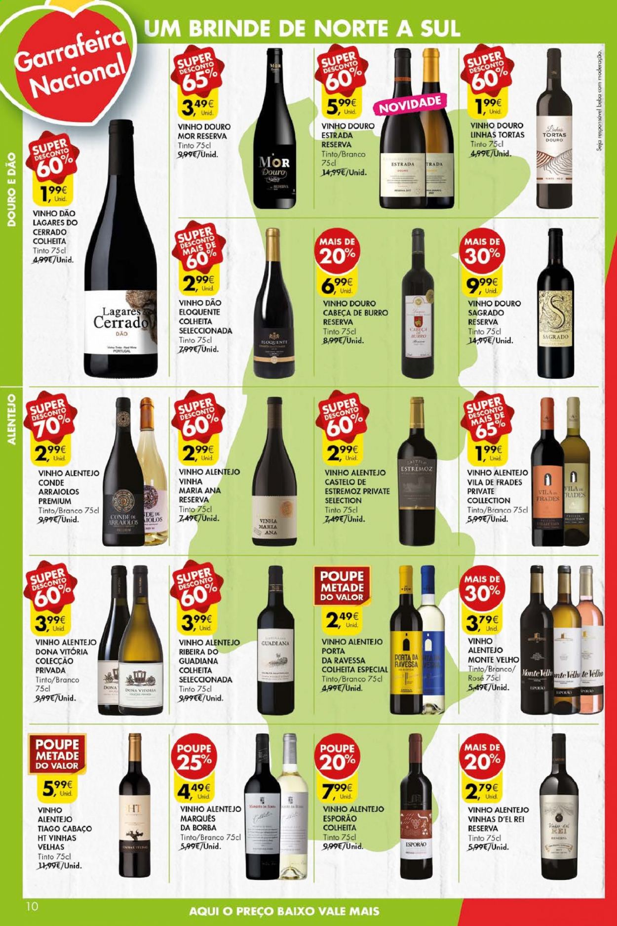 thumbnail - Folheto Pingo Doce - 13.4.2021 - 19.4.2021 - Produtos em promoção - vinho. Página 10.