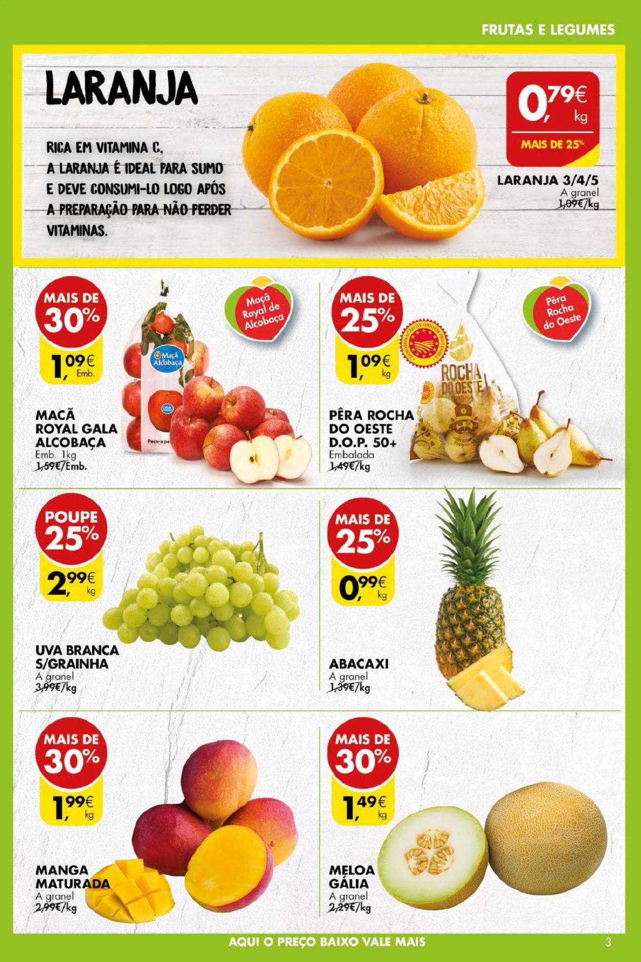 thumbnail - Folheto Pingo Doce - 20.4.2021 - 26.4.2021 - Produtos em promoção - maçã, laranja, uva, legumes, Vitamina C. Página 3.