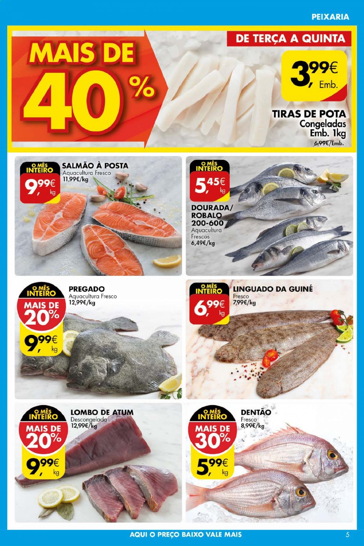 thumbnail - Folheto Pingo Doce - 20.4.2021 - 26.4.2021 - Produtos em promoção - lombo, salmão, linguado, atum. Página 5.