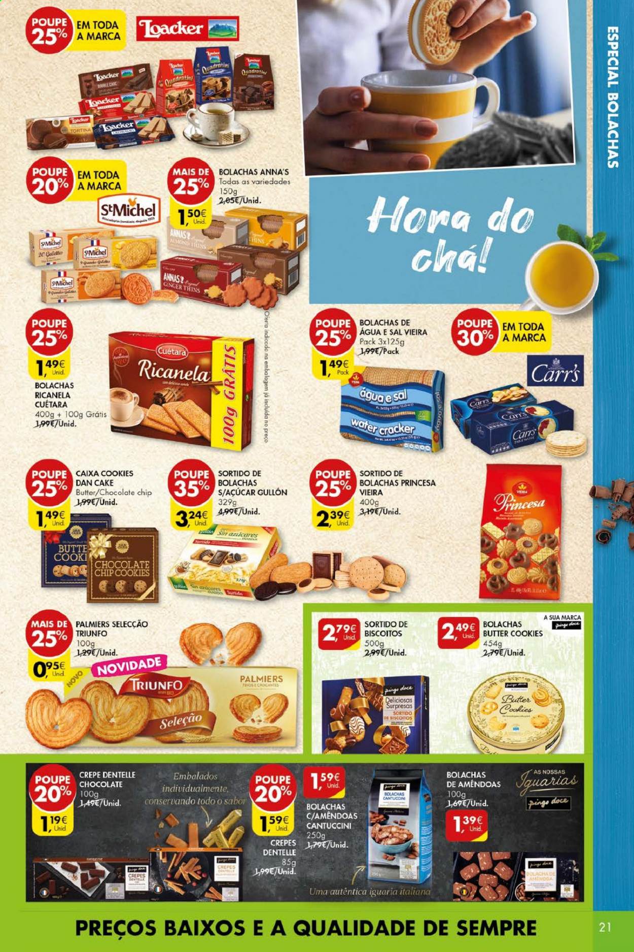 thumbnail - Folheto Pingo Doce - 20.4.2021 - 26.4.2021 - Produtos em promoção - chocolate, cracker, sal, chá. Página 21.