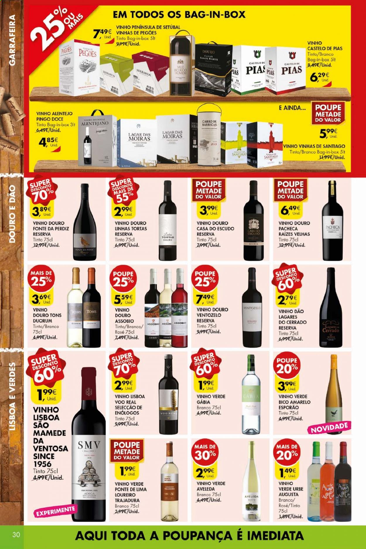 thumbnail - Folheto Pingo Doce - 20.4.2021 - 26.4.2021 - Produtos em promoção - vinho. Página 30.