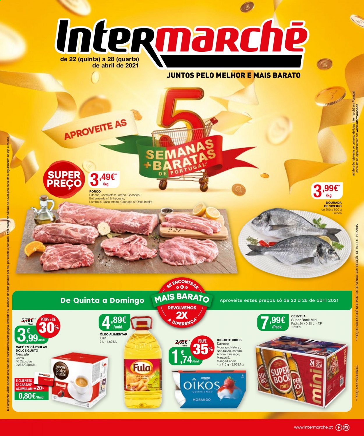 Folheto Intermarché - 22.4.2021 - 28.4.2021. Página 1