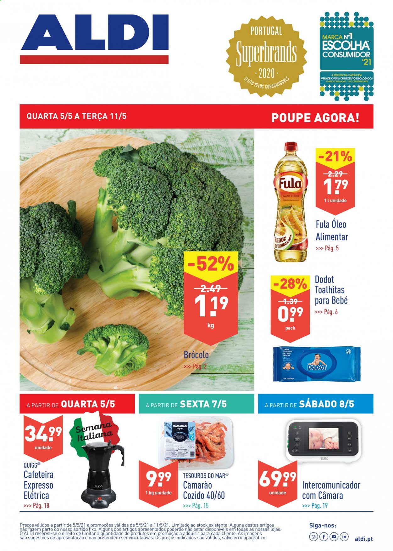 Folheto Aldi - 5.5.2021 - 11.5.2021. Página 1