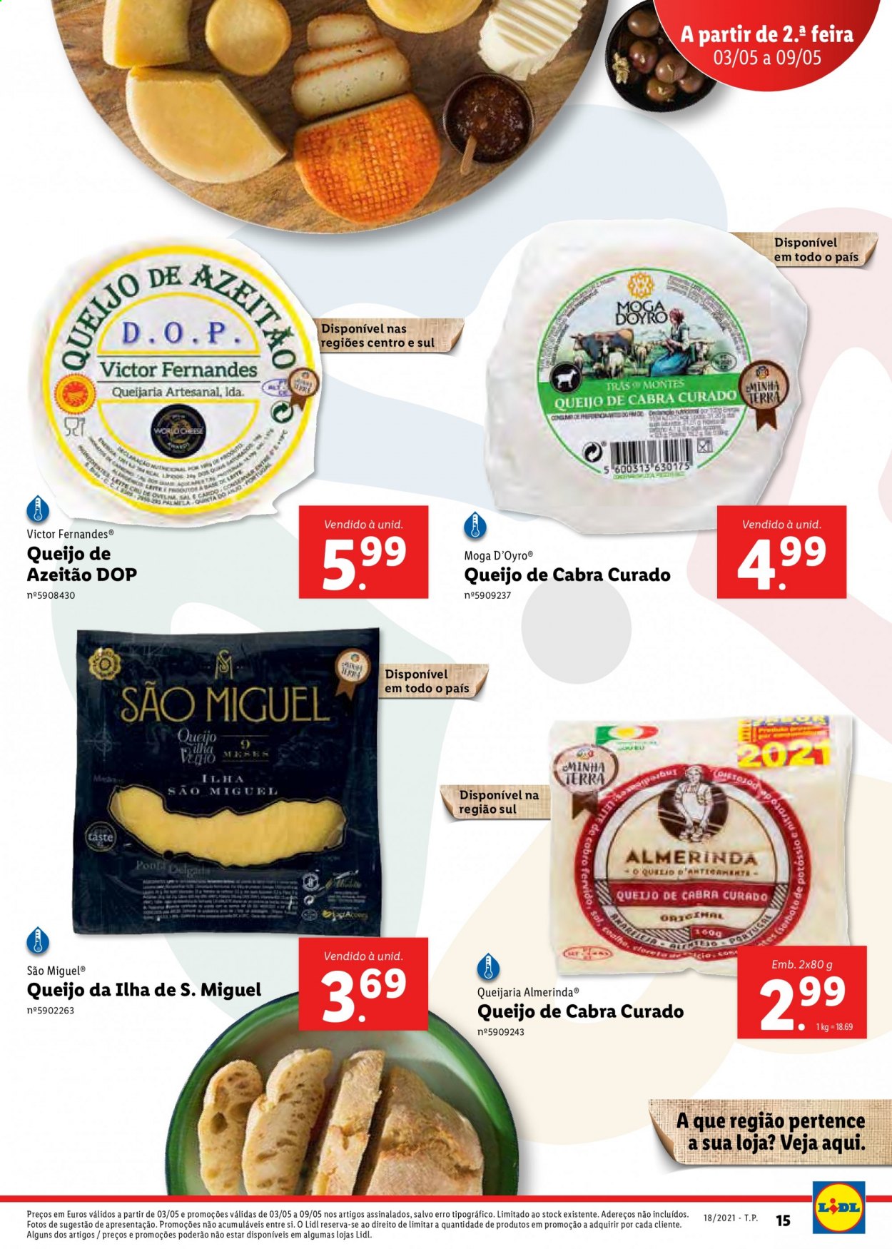 thumbnail - Folheto Lidl - 3.5.2021 - 9.5.2021 - Produtos em promoção - queijo. Página 35.
