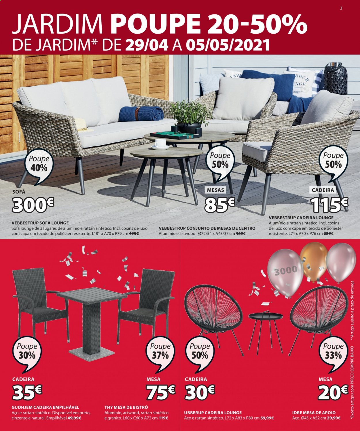 thumbnail - Folheto Jysk - 29.4.2021 - 12.5.2021 - Produtos em promoção - cadeira, sofá. Página 3.