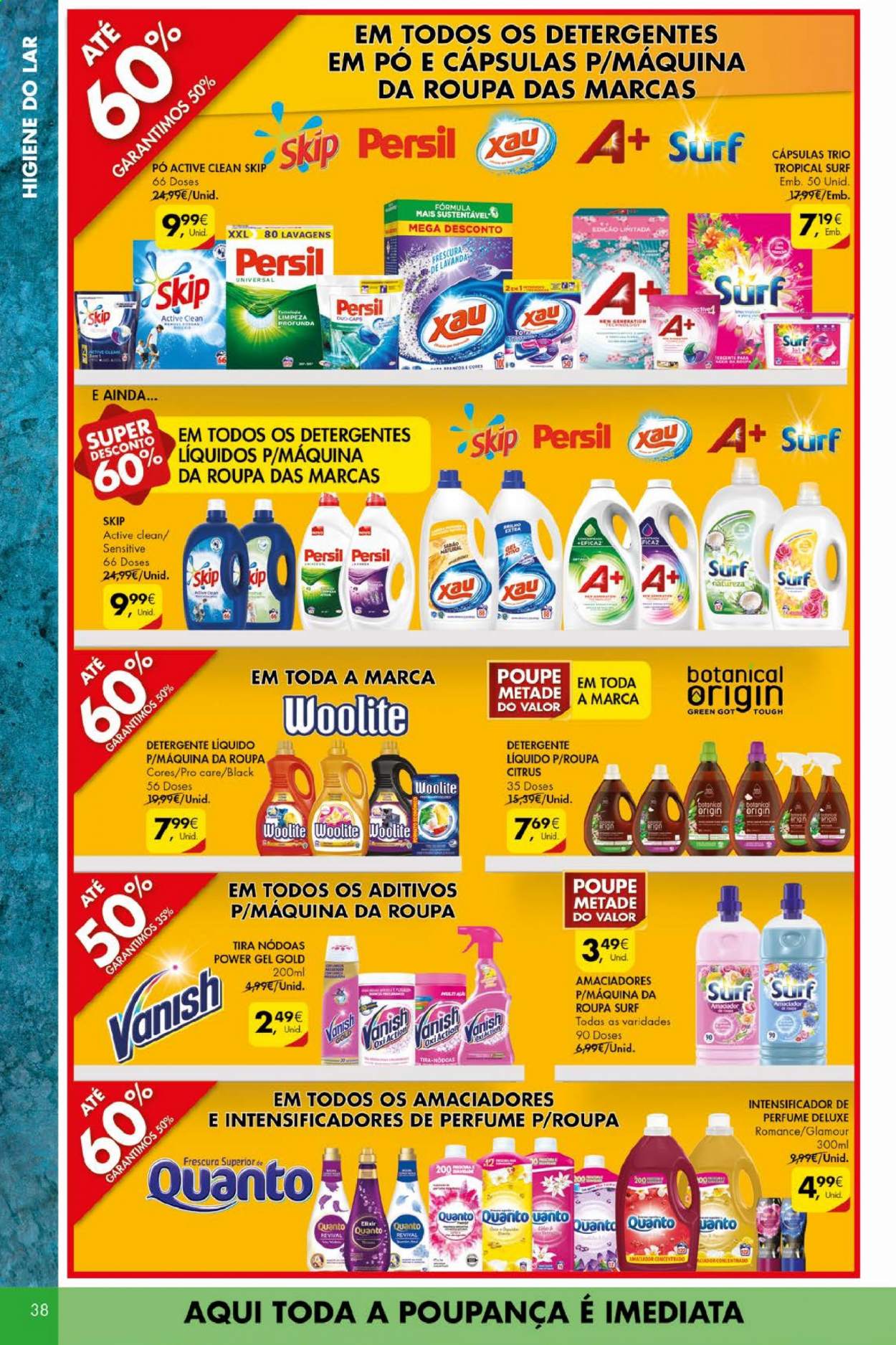 thumbnail - Folheto Pingo Doce - 4.5.2021 - 10.5.2021 - Produtos em promoção - Persil, detergente, Vanish, detergente líquido, Woolite, Glamour, perfume. Página 38.