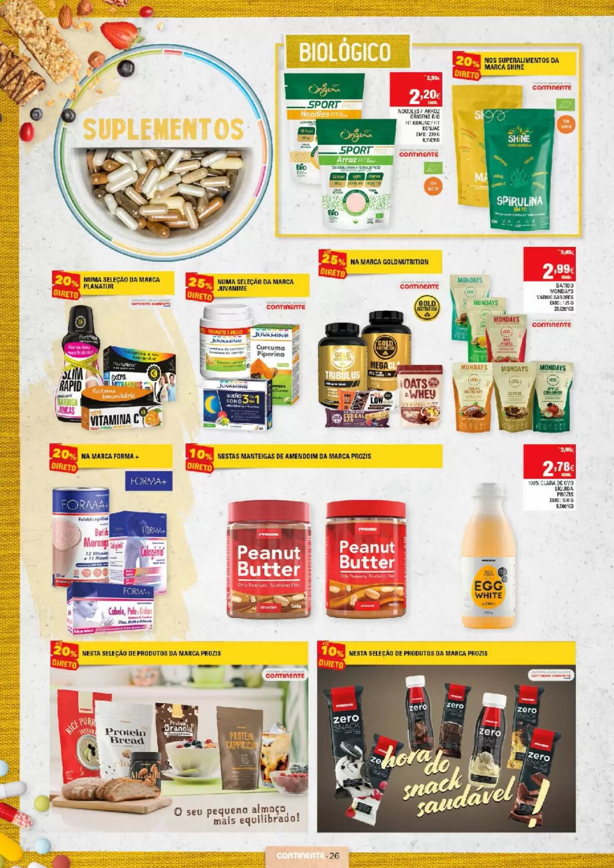 thumbnail - Folheto Continente - 4.5.2021 - 16.5.2021 - Produtos em promoção - ovos, manteiga, granola, arroz, Vitamina C. Página 26.